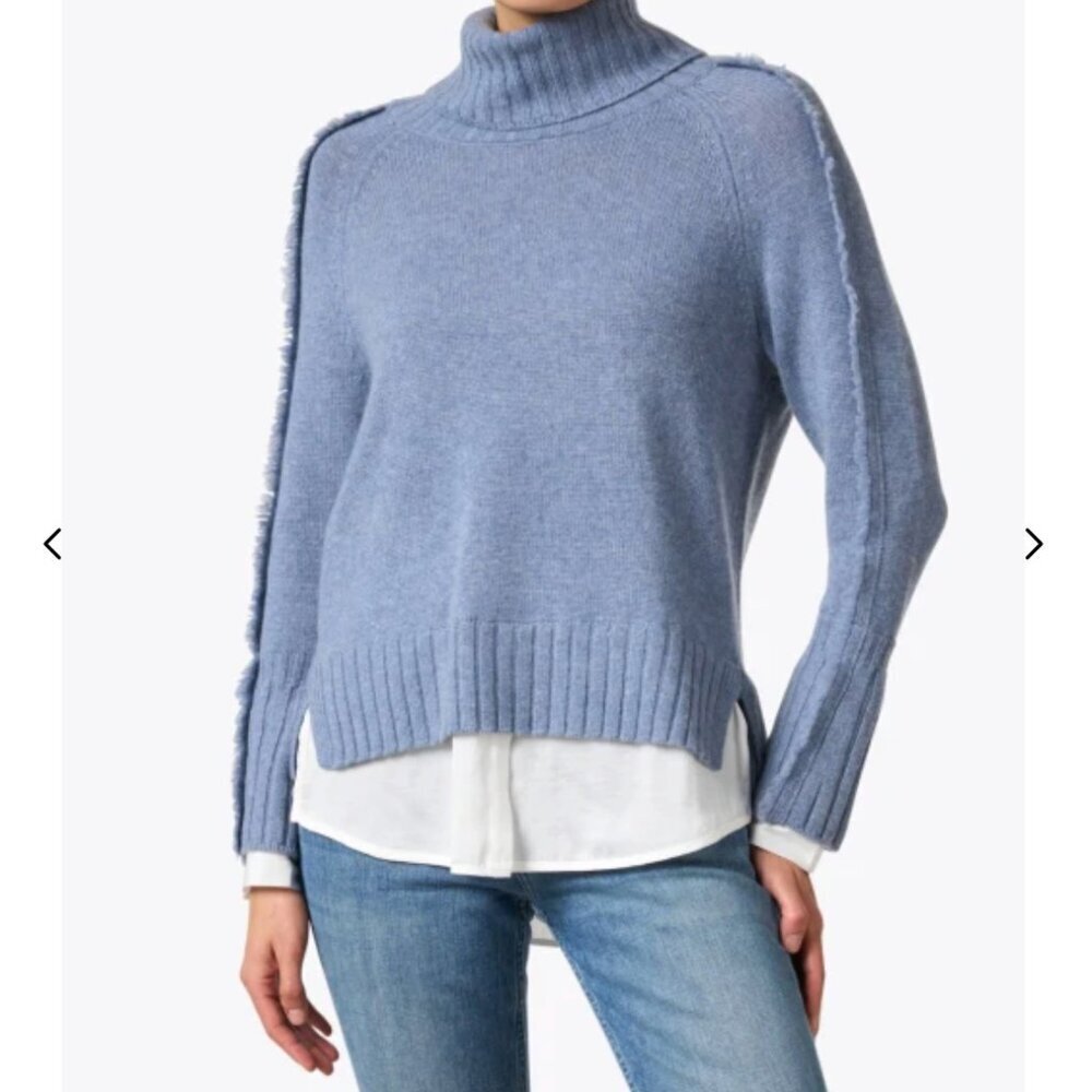 Brochu Walker Soft Blue Cowl Neck Sweater